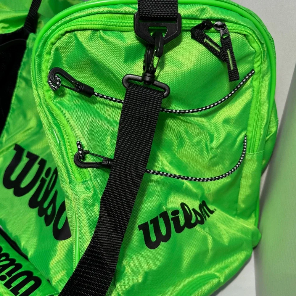 Wilson All Gear Pickleball Bag Neon Green Black Duffle‎ Racket WRZ618300 NWT New